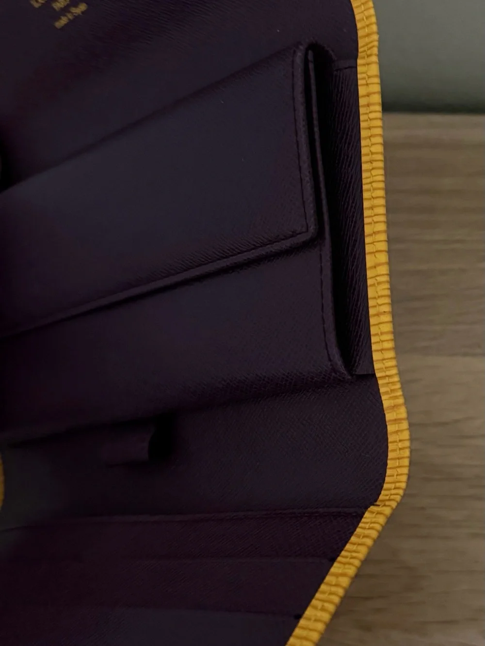 Louis Vuitton Golden Yellow Leather Wallet